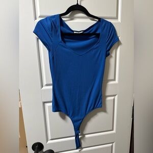 Elodie Royal Blue Ribbed Bodysuit